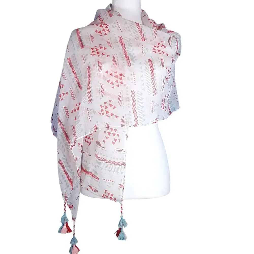 Lightweight Scarf/Wrap With Tassels ~ Hallmark